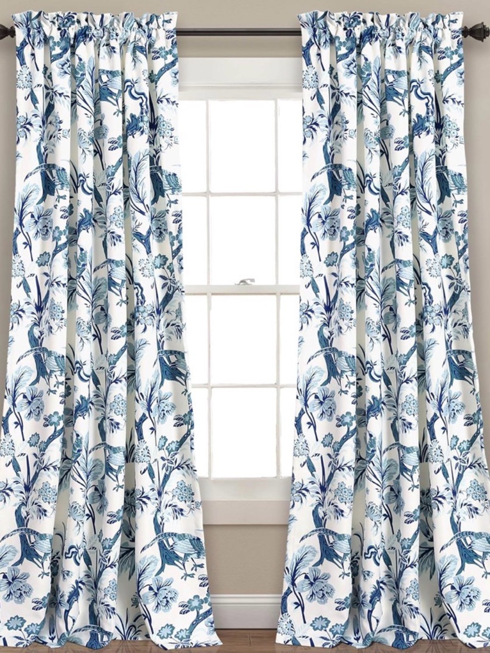 Maximalist Chinoiserie Window Curtains - 4 panels 52x95